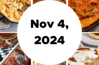 Weekly Meal Plan Nov 4, 2024